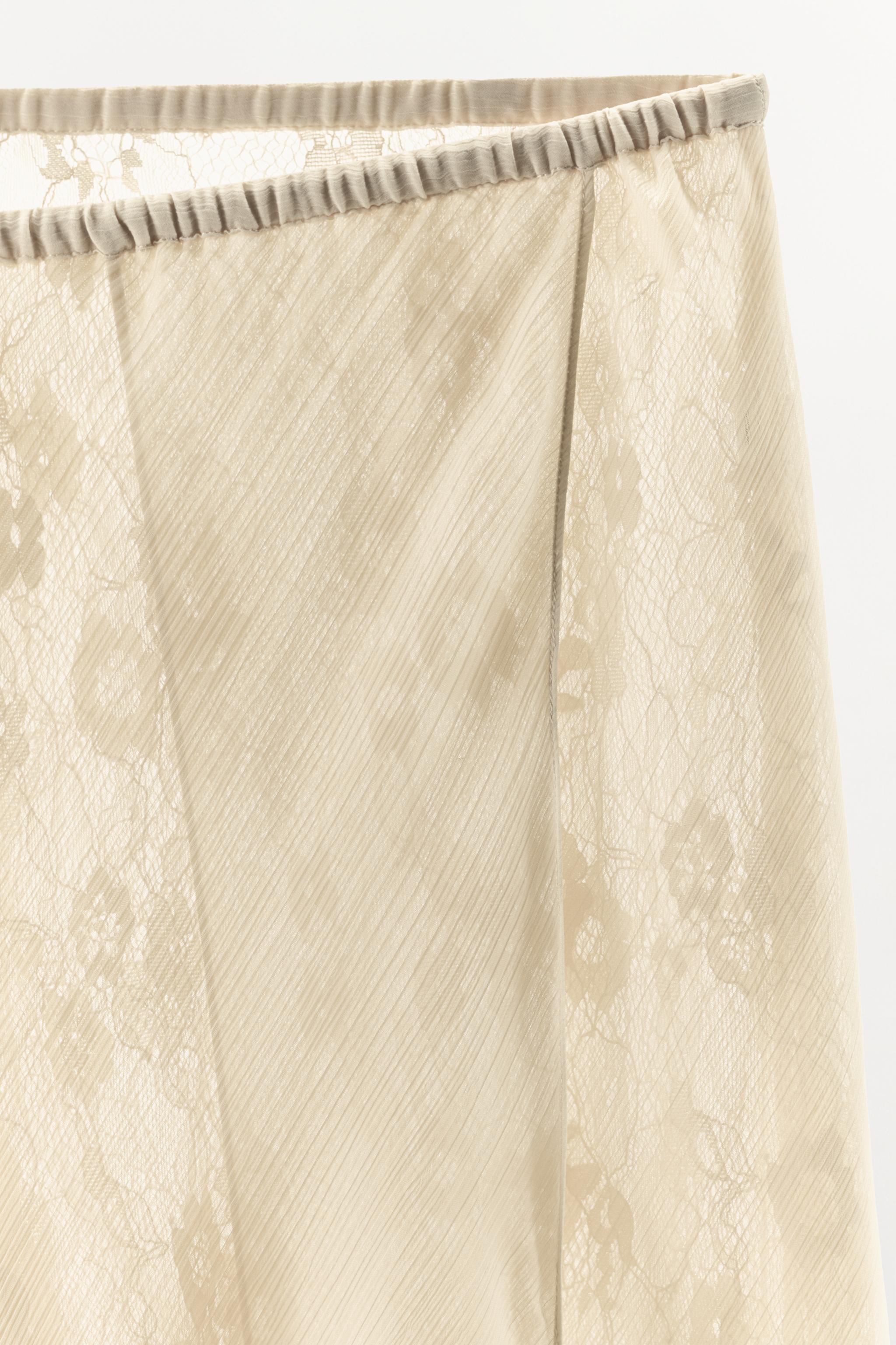 COMBINATION GEORGETTE LACE PANTS
